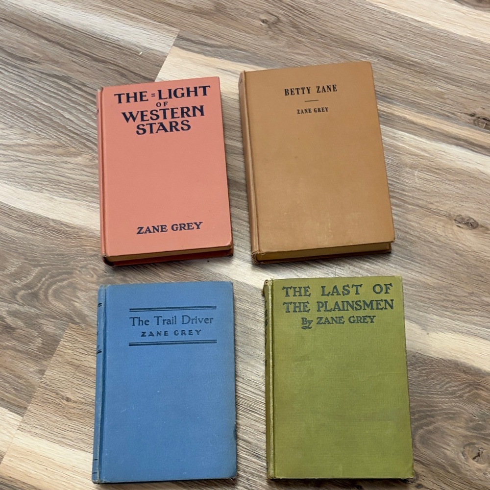 Vintage Hardcover Book Set in Pink, Tan, Blue, and Green